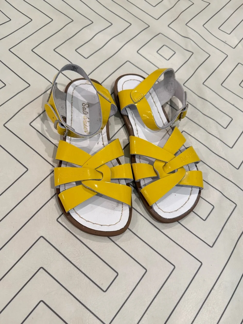 Saltwater Yellow  Strappy Sandals